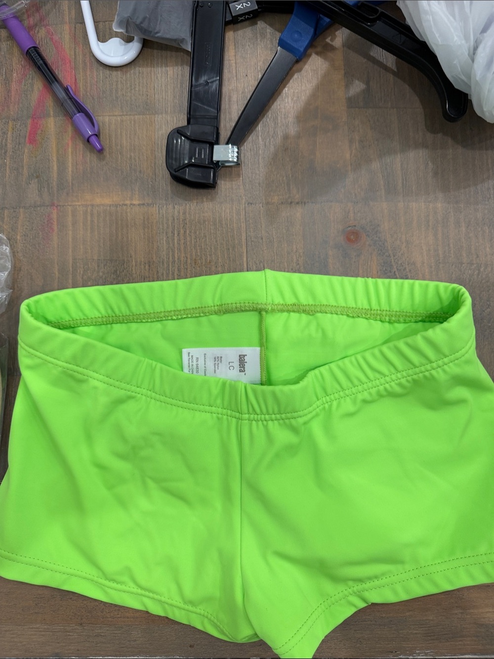 balera Bright Lime Green Dance/Active Shorts